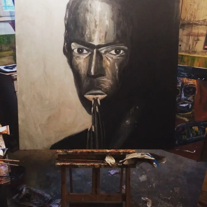 Miles Davis II, œuvre de Olivier Charlet