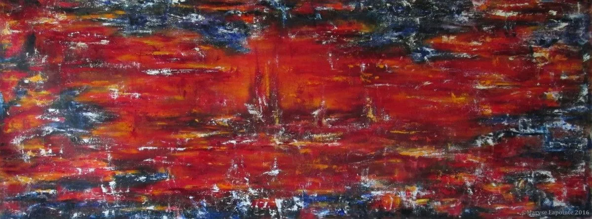 Hiver sur la Planète rouge / Winter On The Red Planet, artwork by Maryse Lapointe