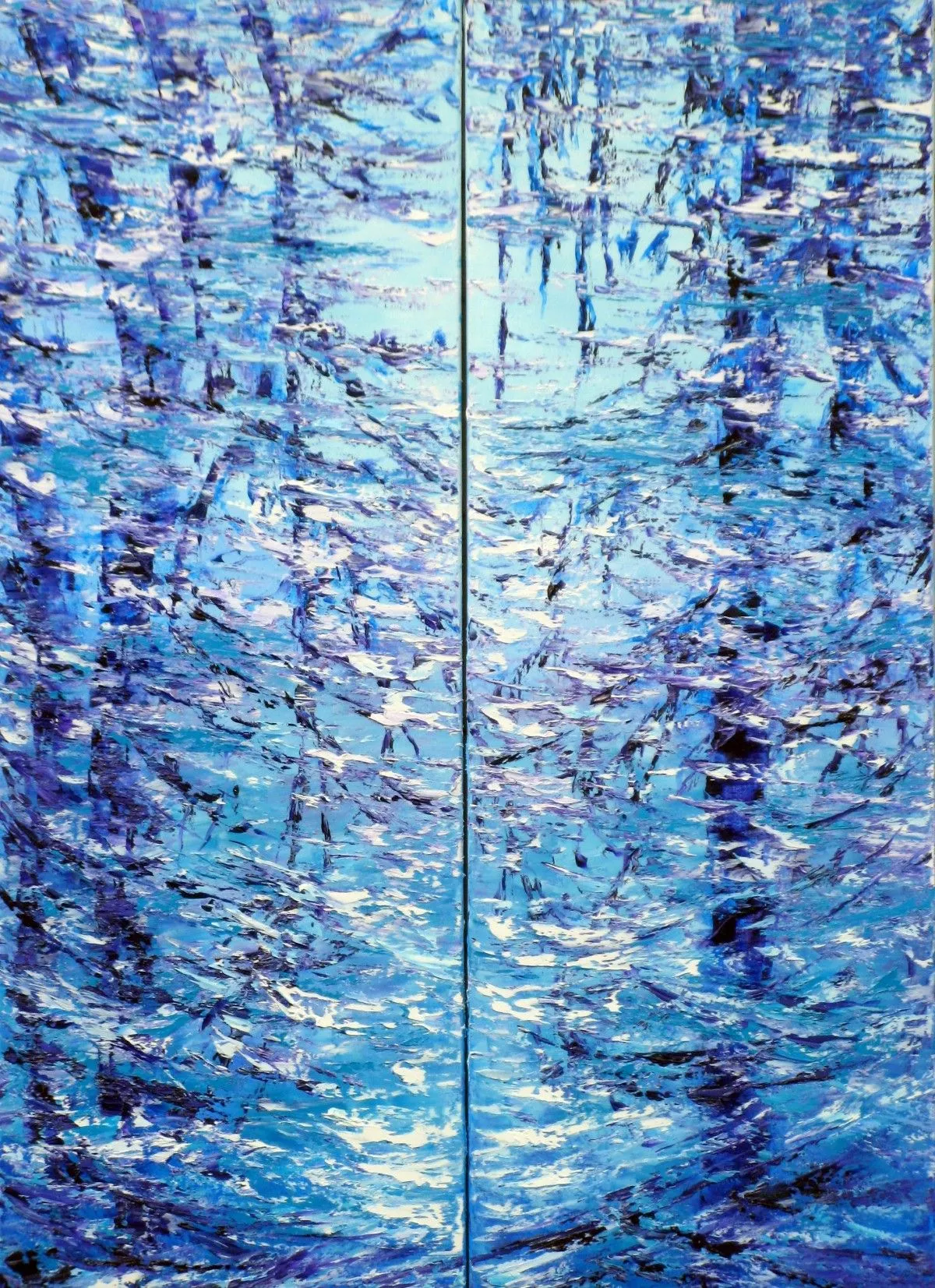 Azure Immersion, Diptych, œuvre de Margaret Chwialkowska