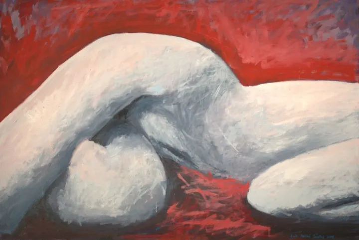 Nude in red, œuvre de André Santos