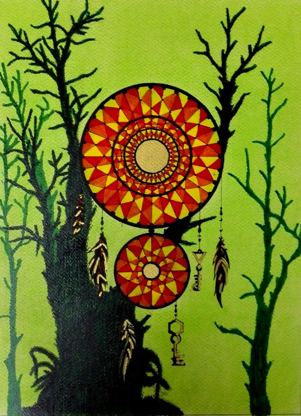 Nightmares and dreamcatcher, artwork by Shehryar Khawar