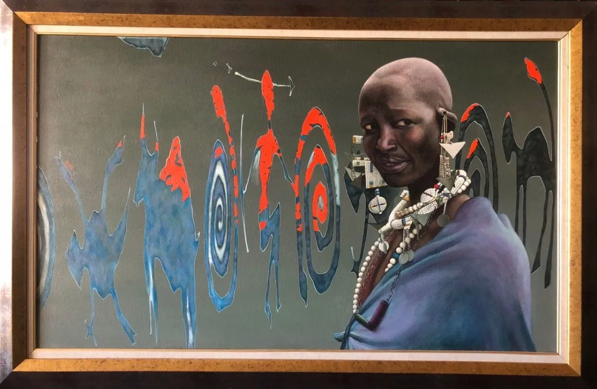 THE BLUE MASAI, artwork by hristo gaberov