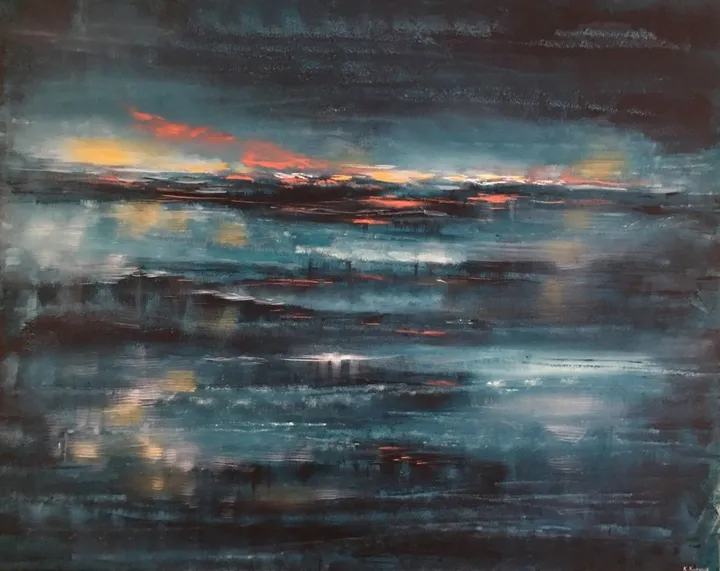 Blue Moon, artwork by Khrystyna Kozyuk