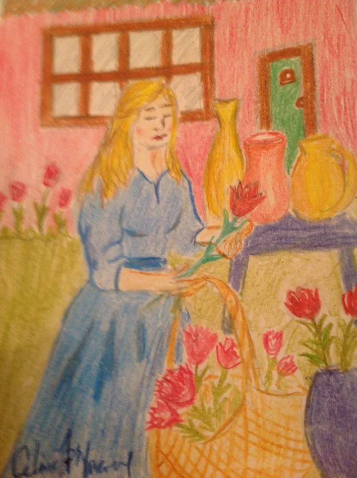 La fleuriste, œuvre de Céline Marcoux