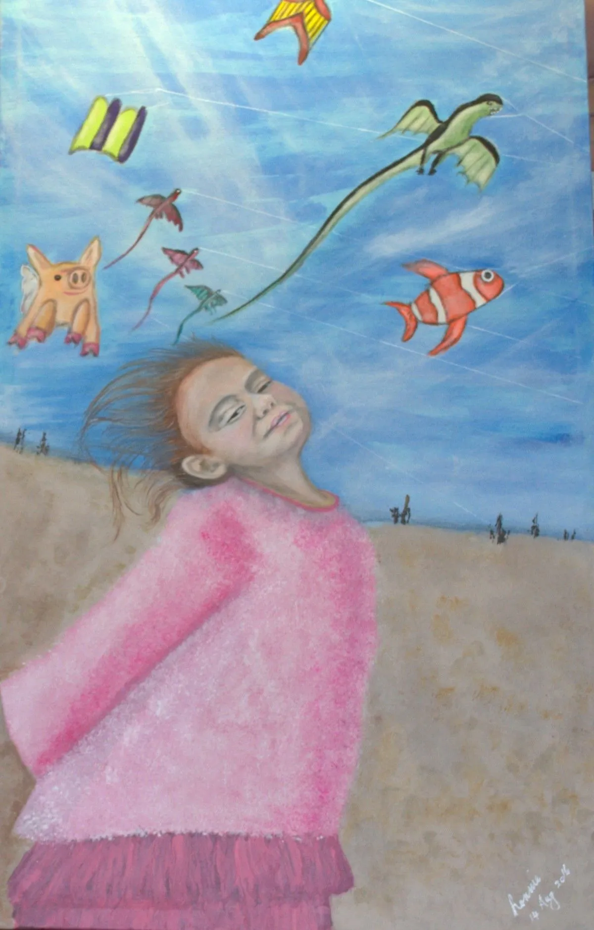 Kites on the Beach, artwork by Ronnie Bosch