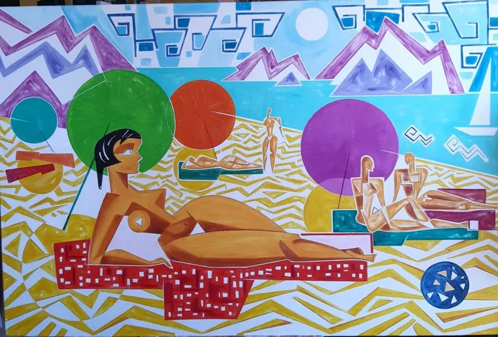 THE BEACH, artwork by JUlio Tapia Gasca