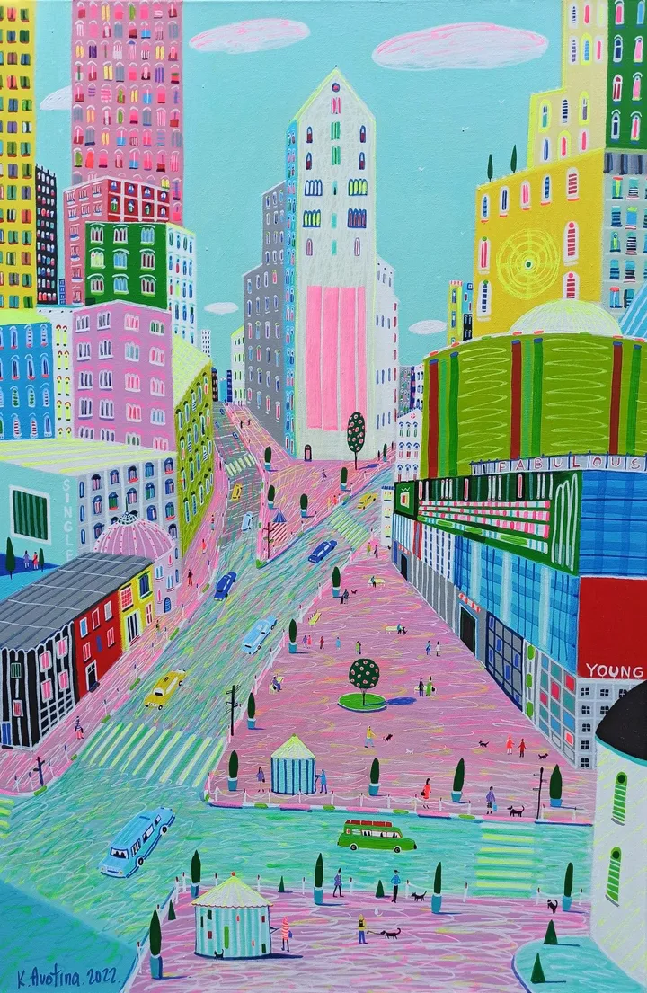 Beautiful City, Beautiful People, artwork by Katrina Avotina