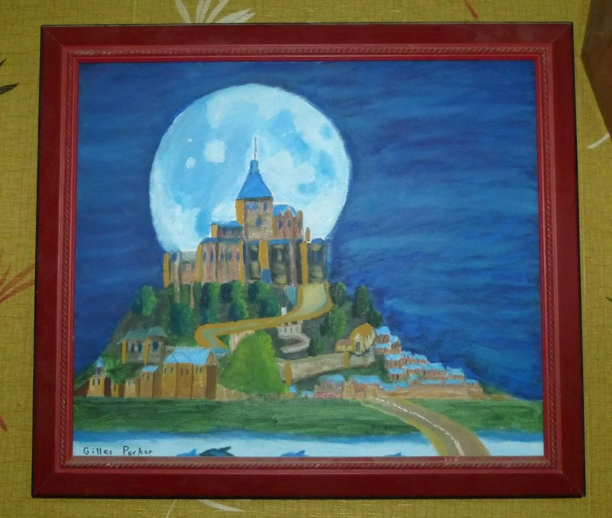 Mont St-Michel, France, artwork by Gilles Parker