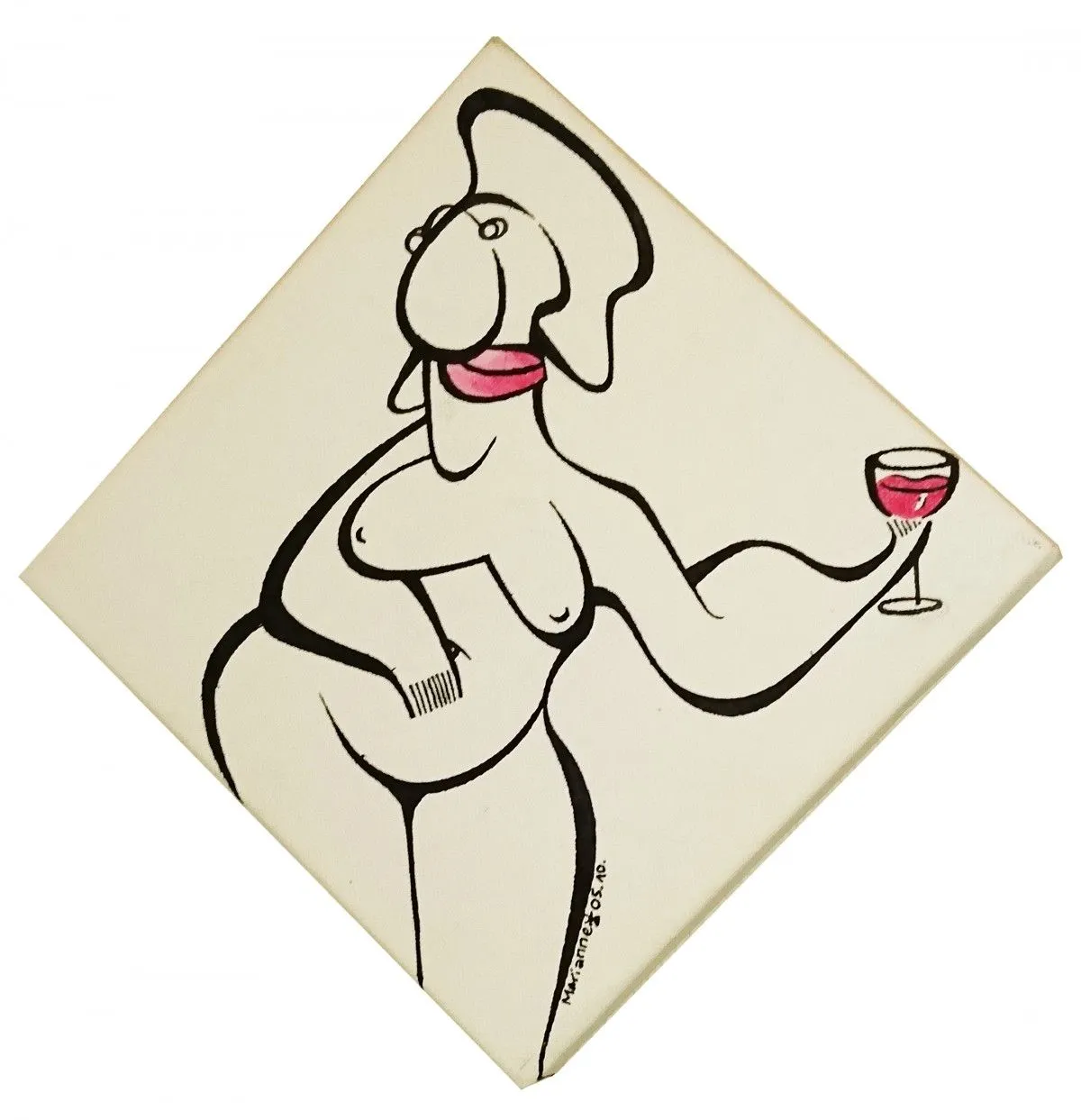 juste un verre, artwork by Marianne Thoyer