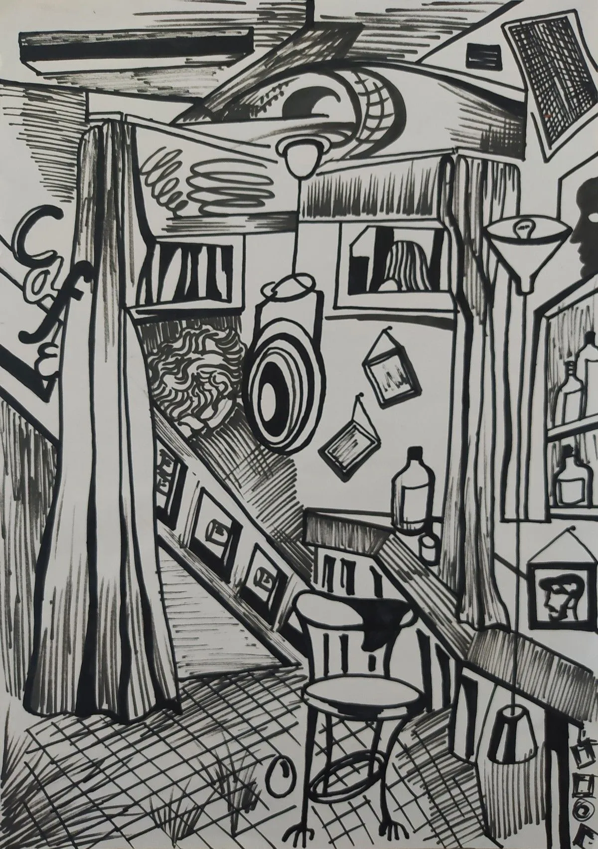 Cafe surreal, œuvre de Dimitris Kristits