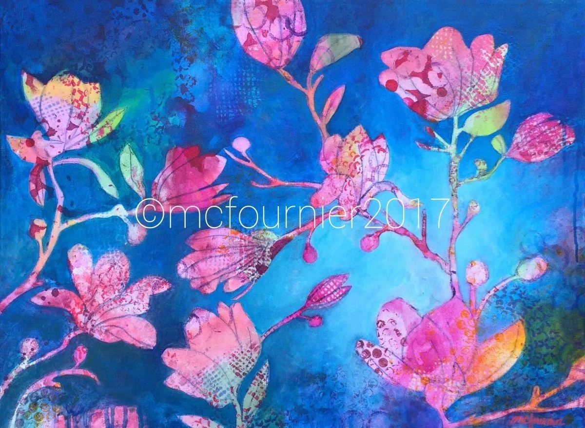 Les magnolias d'Anna, artwork by Marie-Claude Fournier
