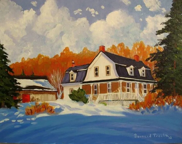 Neige mauve, artwork by Bernard Proulx