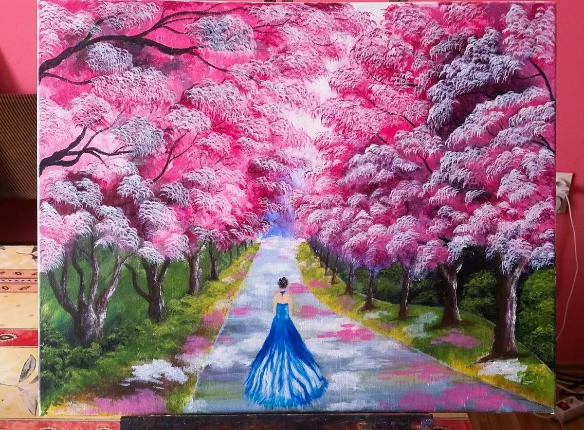 Lady is finding her way, artwork by Dragana Svitlica