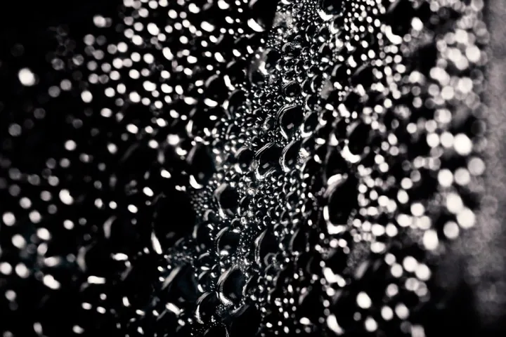 Black and white water, artwork by Nicolas Bernié