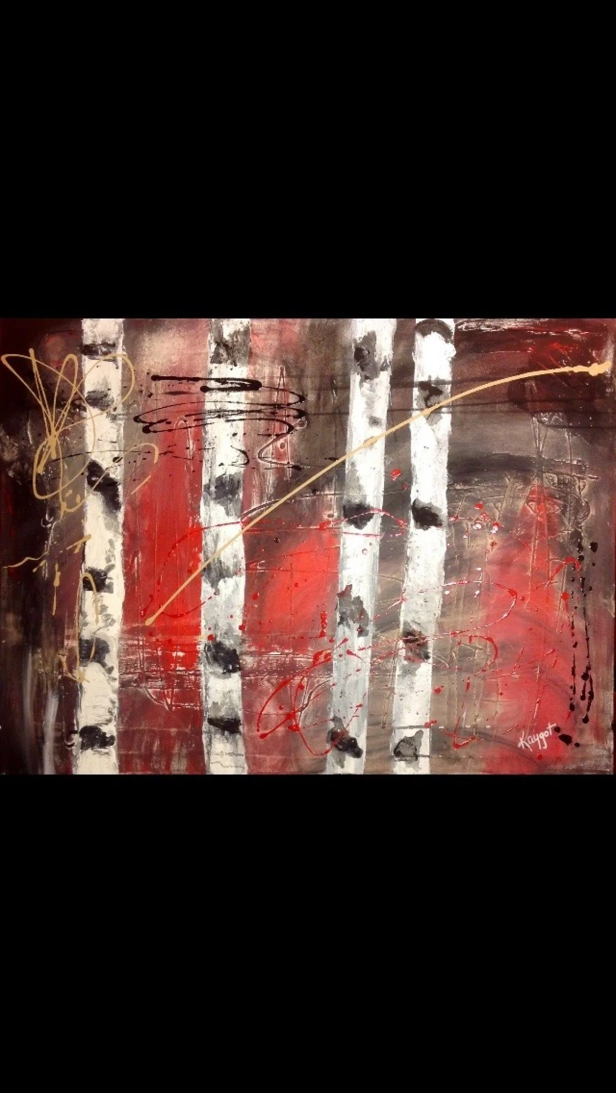 Birch to remember, artwork by Kaygot Artiste-peintre