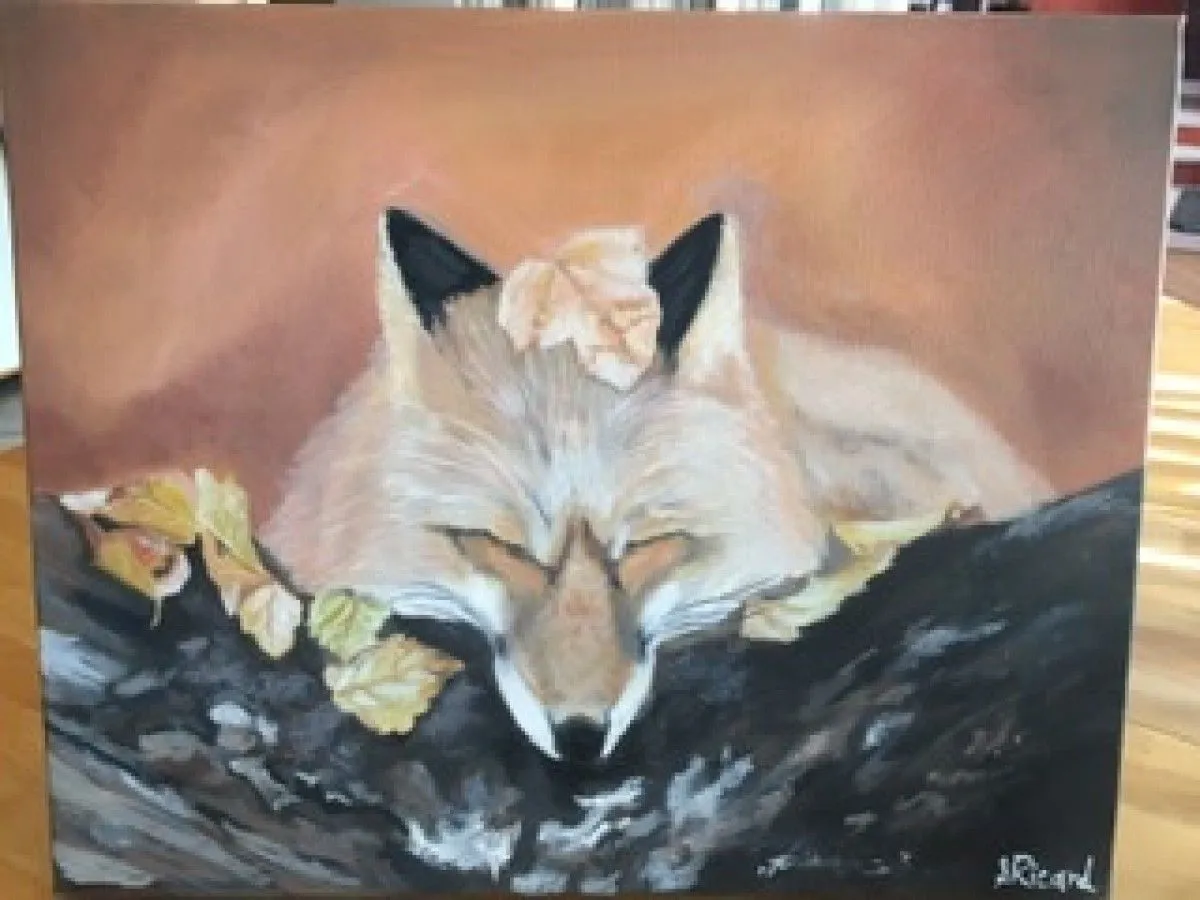 Renard endormi, artwork by Stéphanie Ricard