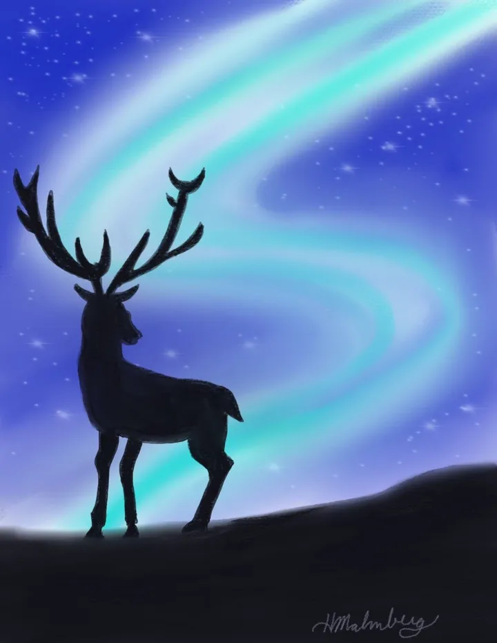 Cosmic Elk, artwork by Pete Malmberg