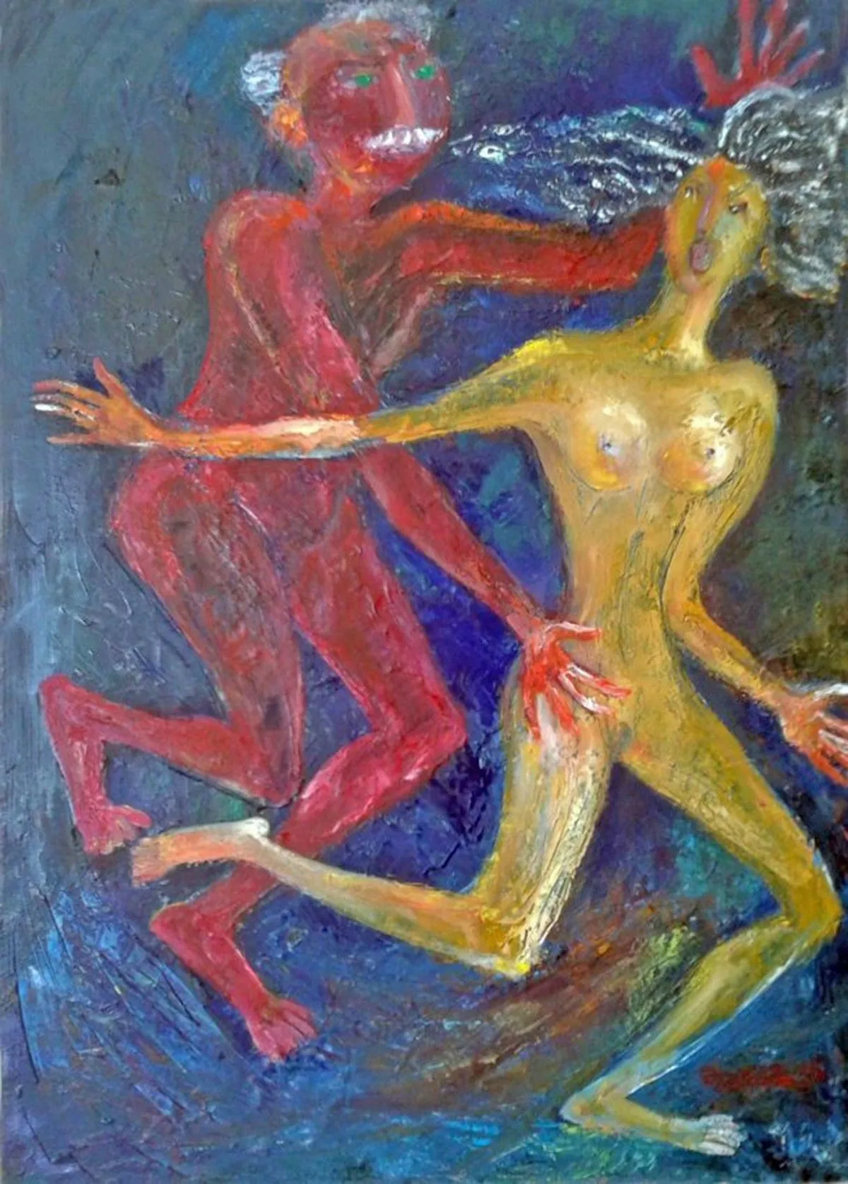 Old Lover 2016year 70x50cmOriginal Painting Oil on Canvas4500$, œuvre de ZAKIR AHMEDOV