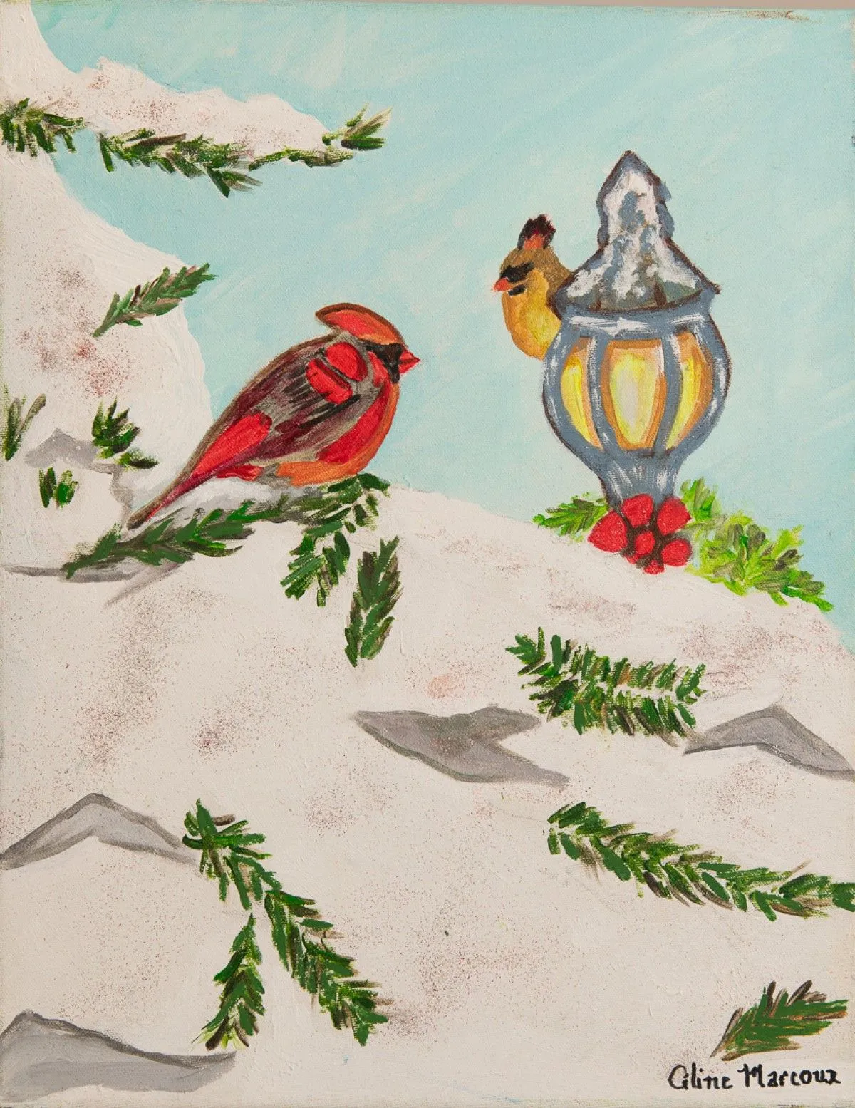 les Cardinals, œuvre de Céline Marcoux