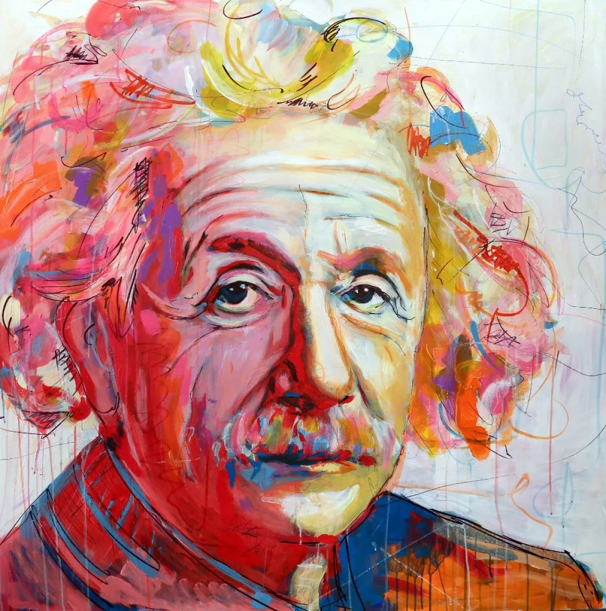 Albert Einstein - Colors, artwork by Berko .