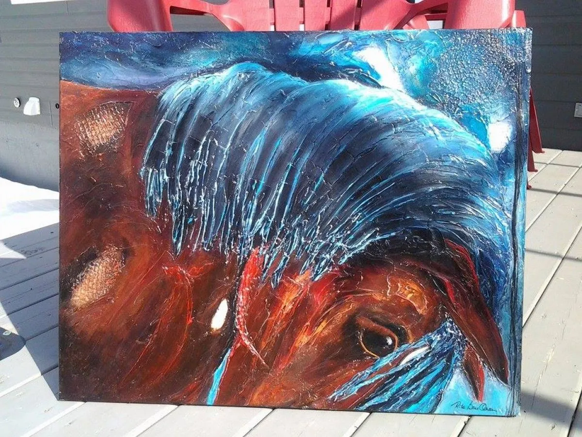 crin bleu, artwork by Rita Boudreau