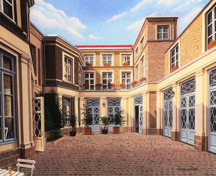 mansion, artwork by Thierry Traccoën