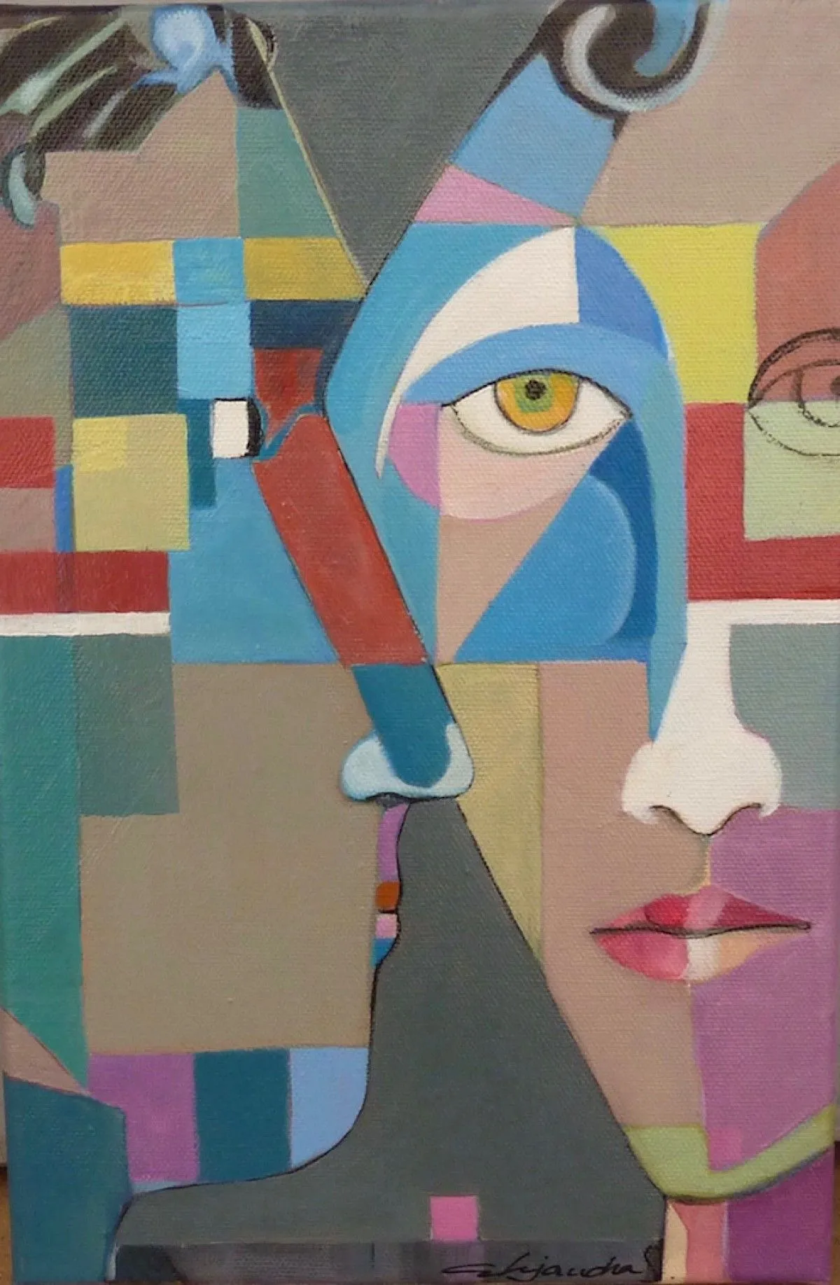 Portrait Couple, artwork by Alejandra Sanchez