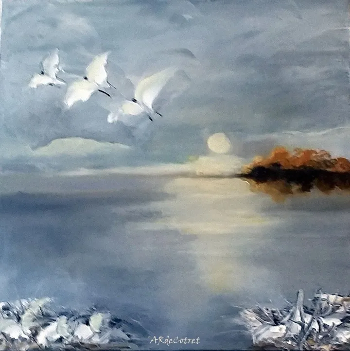 Ô coucher du soleil, œuvre de Anne René de Cotret