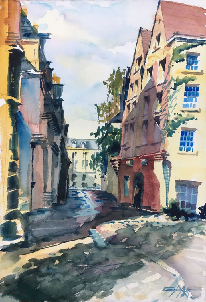 N°531 - RUE DES BARRES. Paris, œuvre de Alexandre DUMITRESCU