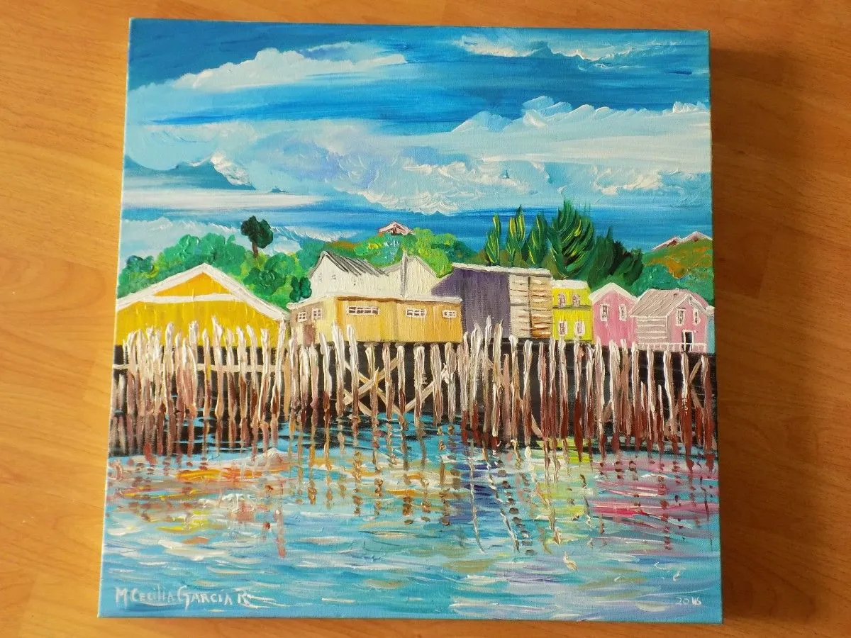 PALAFITOS EN CASTRO, artwork by Garcia Rodriguez