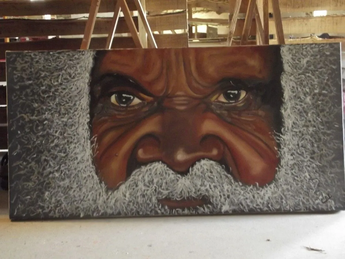 Aborigène, œuvre de claude werdmuller