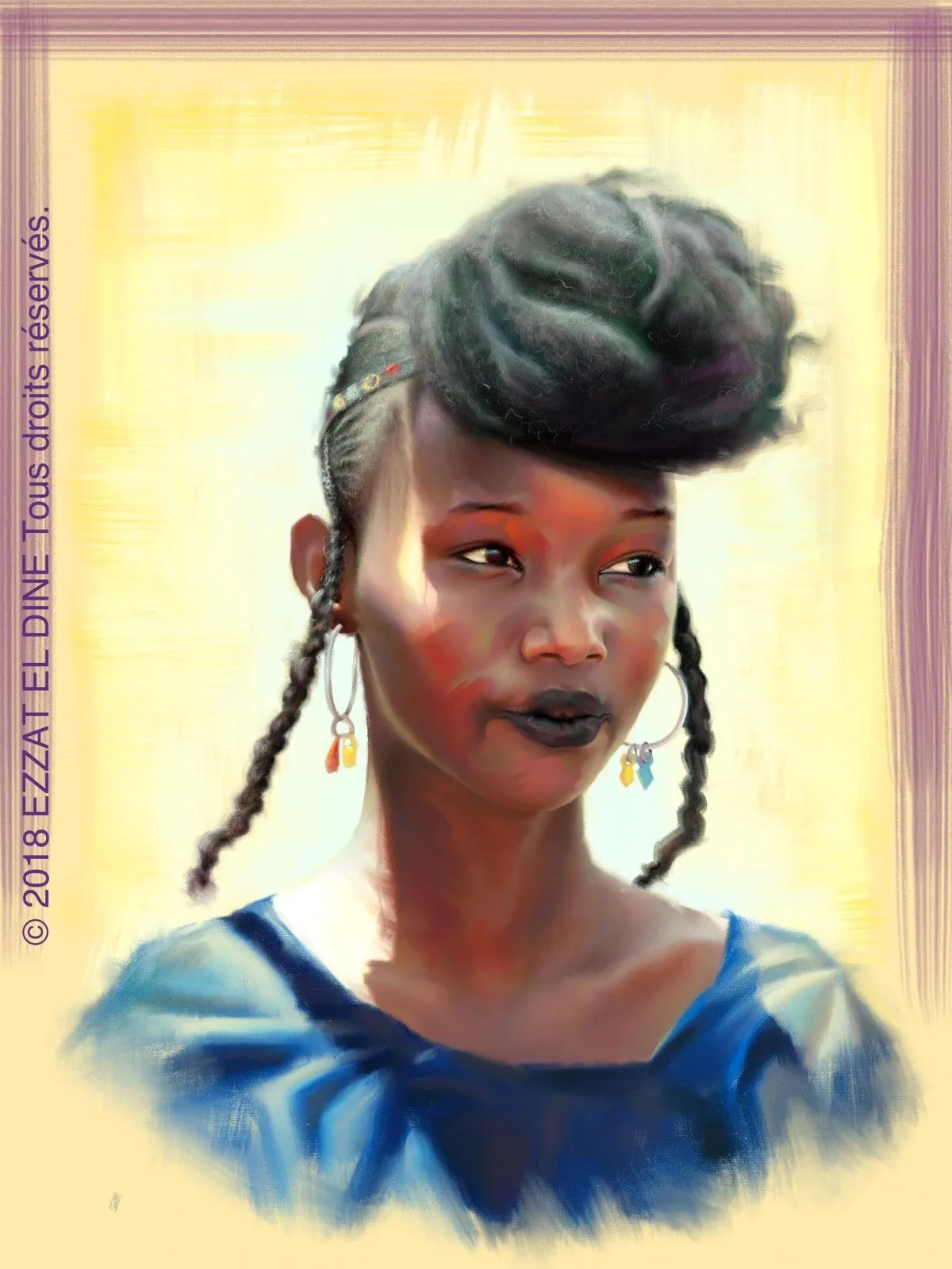Femme Peulhe HiRes, artwork by Ezzat El Dine Abdulbaghi
