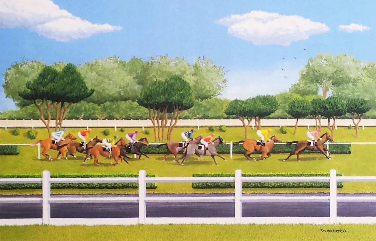 Horses racing, œuvre de Thierry Traccoën