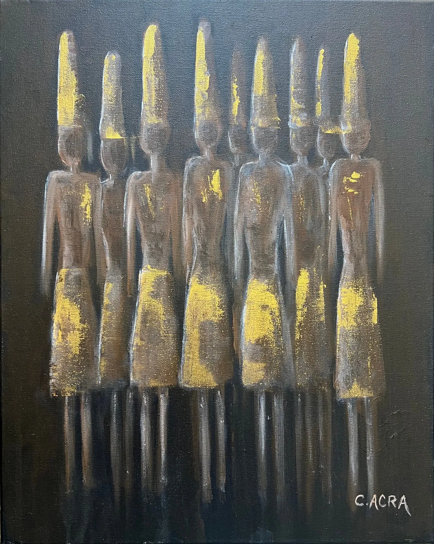 Echoes in Gold, œuvre de Colette Acra