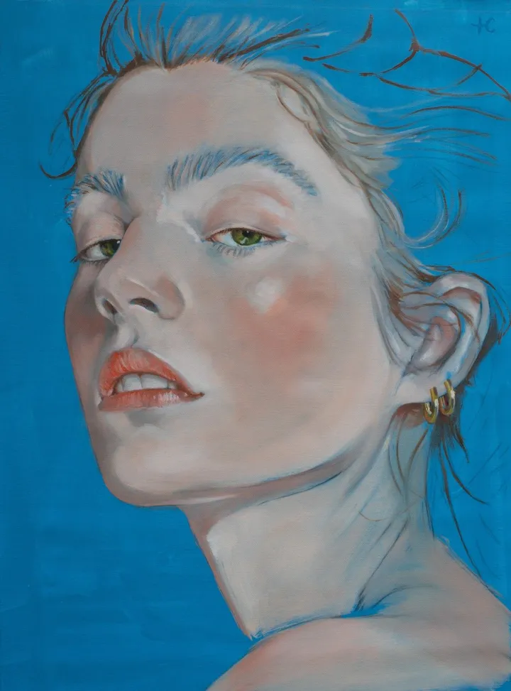 Portrait femme, artwork by Hubert Camiglieri