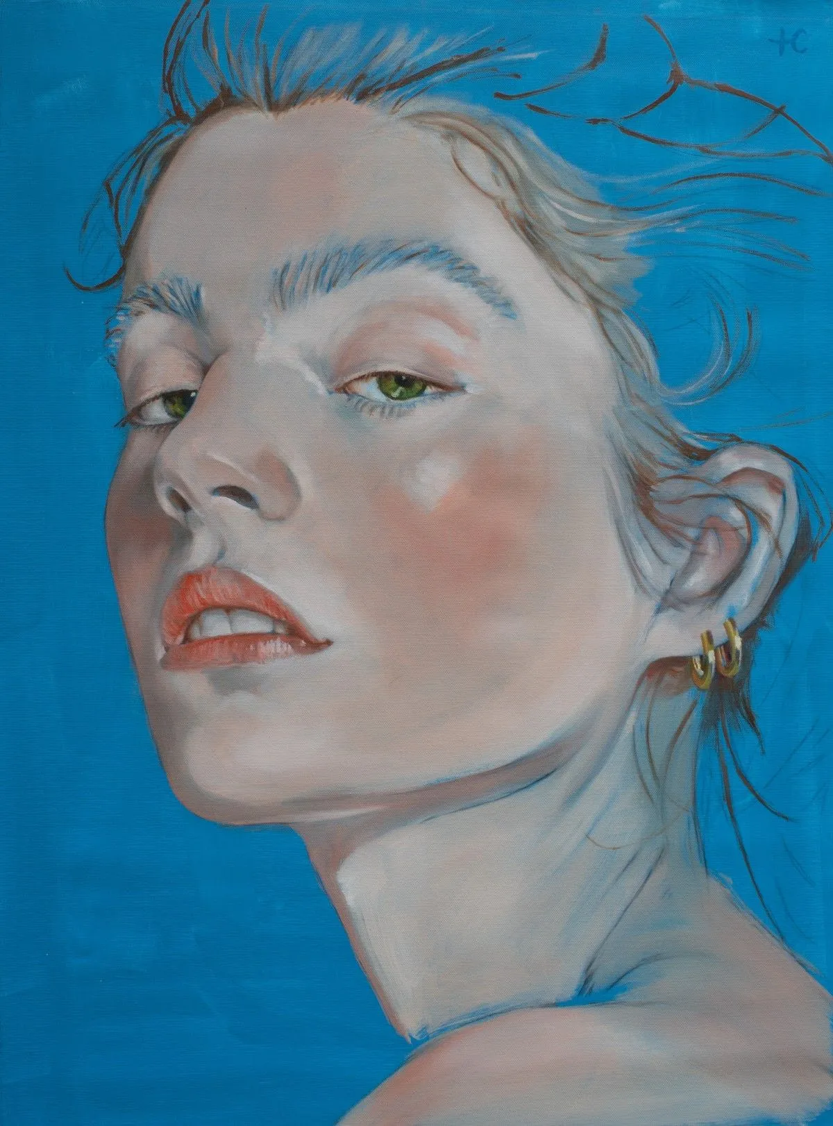 Portrait femme, œuvre de Hubert Camiglieri