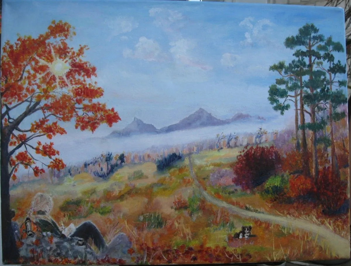 The autumn on the Mashuk mountain, œuvre de Inna Koba