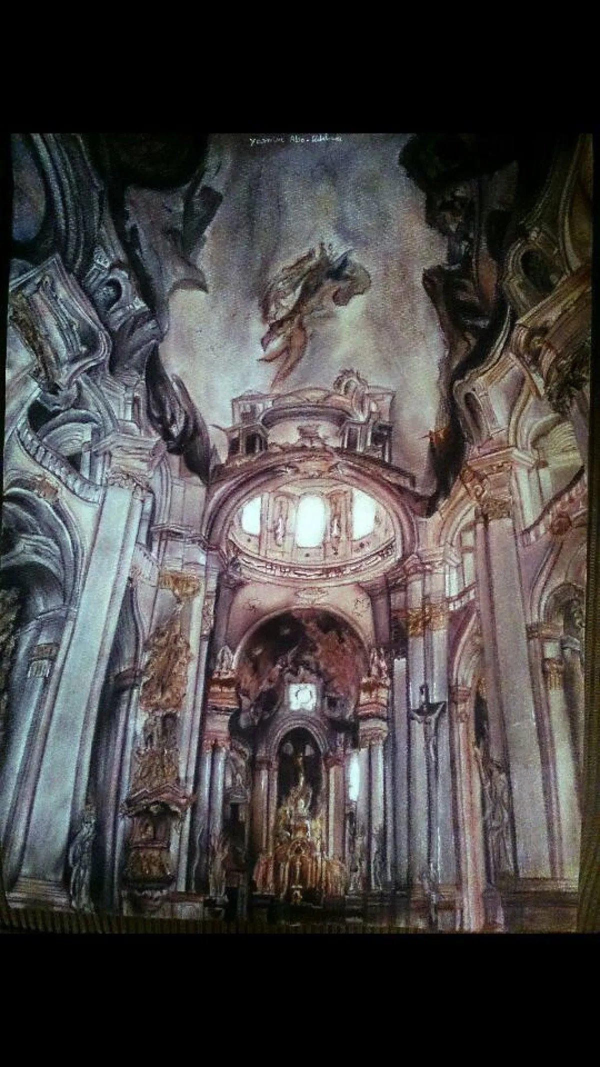 gothic architecture, artwork by Yasmine Abo-Eldahab