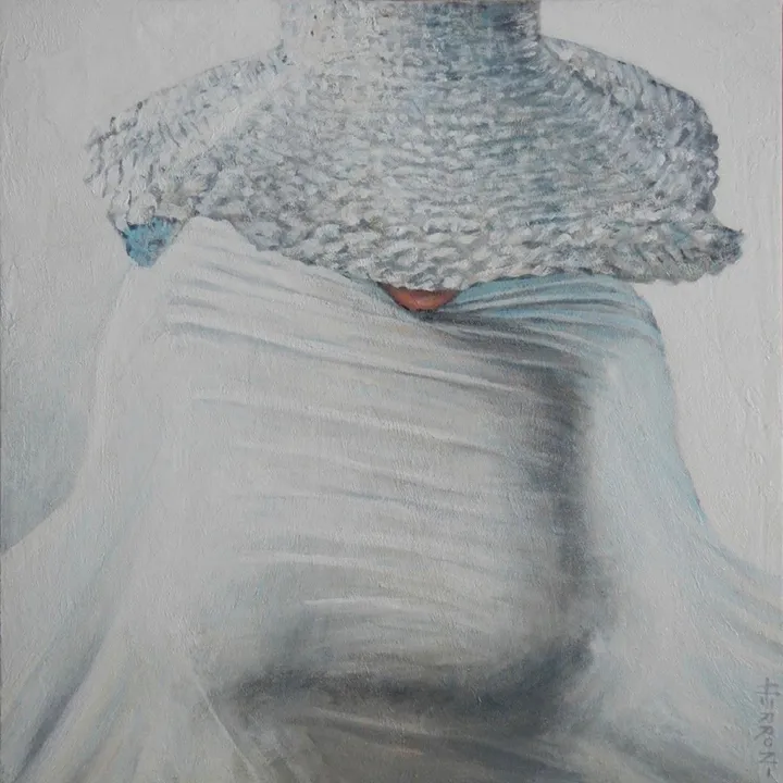Woman in a White Hat, œuvre de Shaun Herron