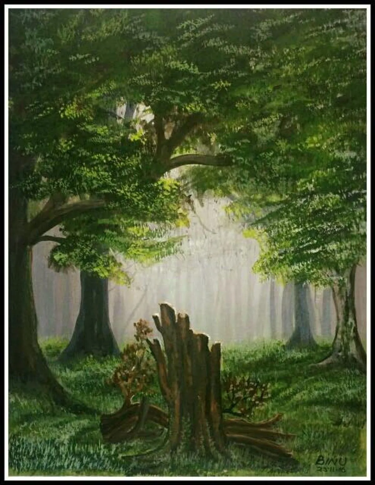 Forest, artwork by Binu Mohan