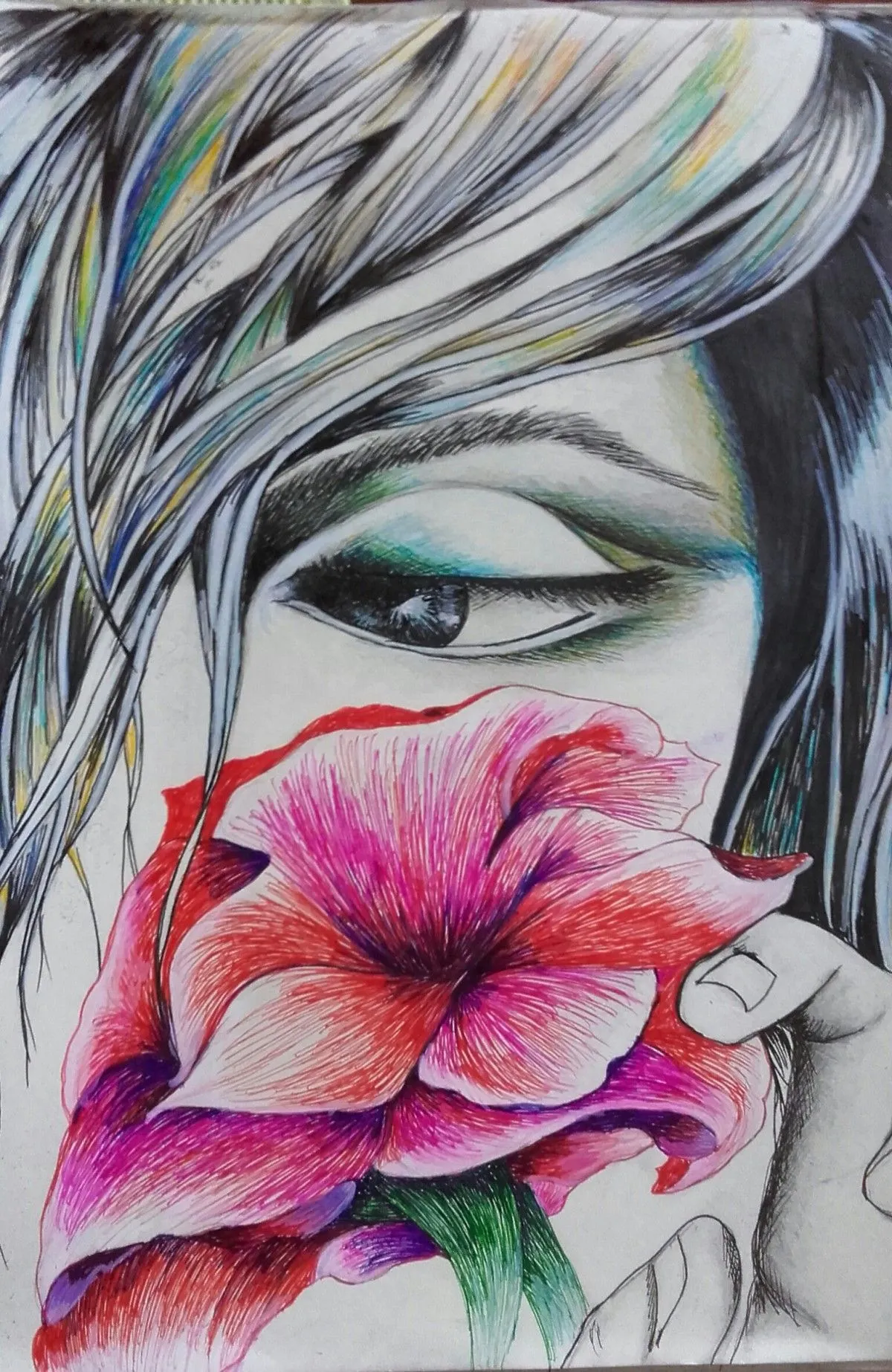 Femme fleur, œuvre de Cécile Bier