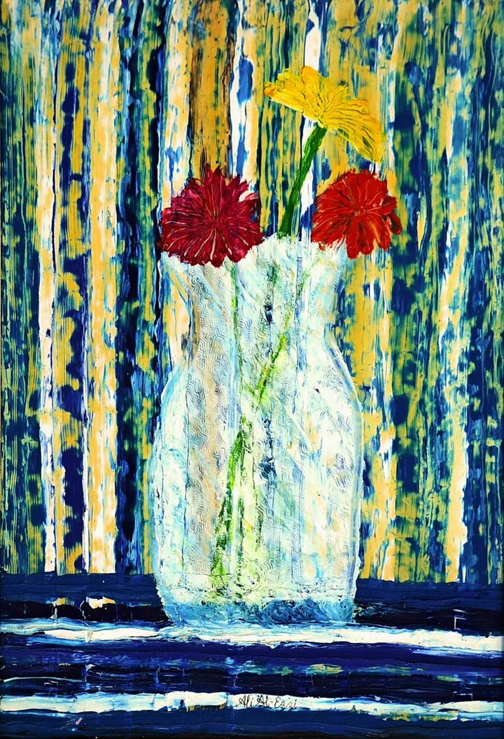 three flowers, œuvre de Ali AlEzzi