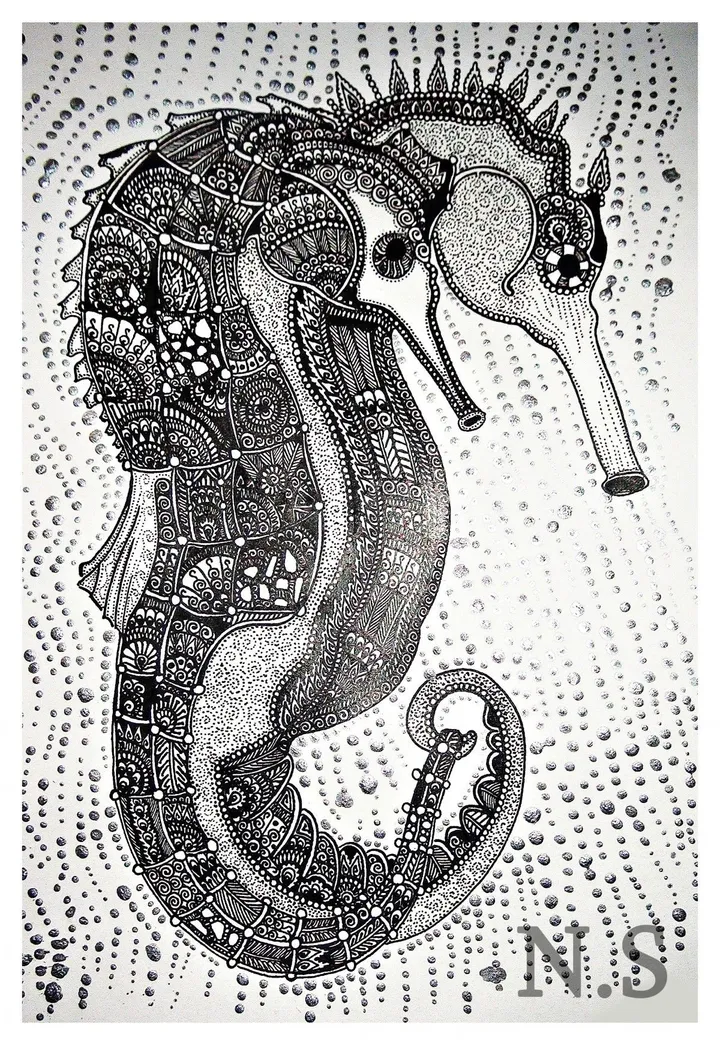 Seahorse, artwork by Nato Sajaia
