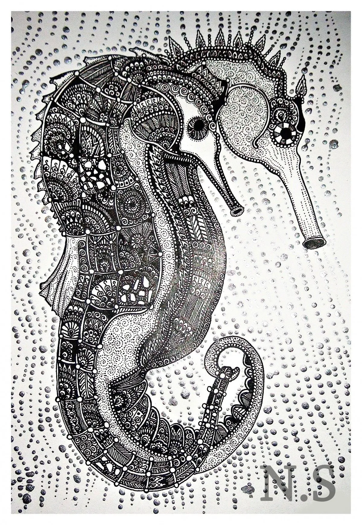 Seahorse, artwork by Nato Sajaia