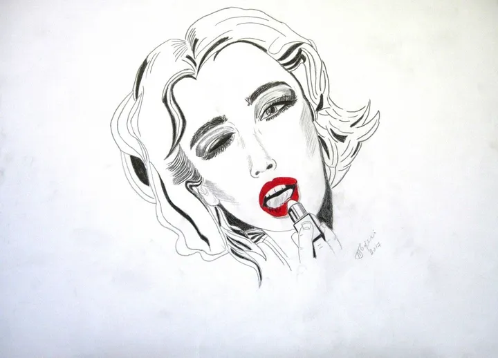 LIPSTICK, artwork by Marini Tsambi