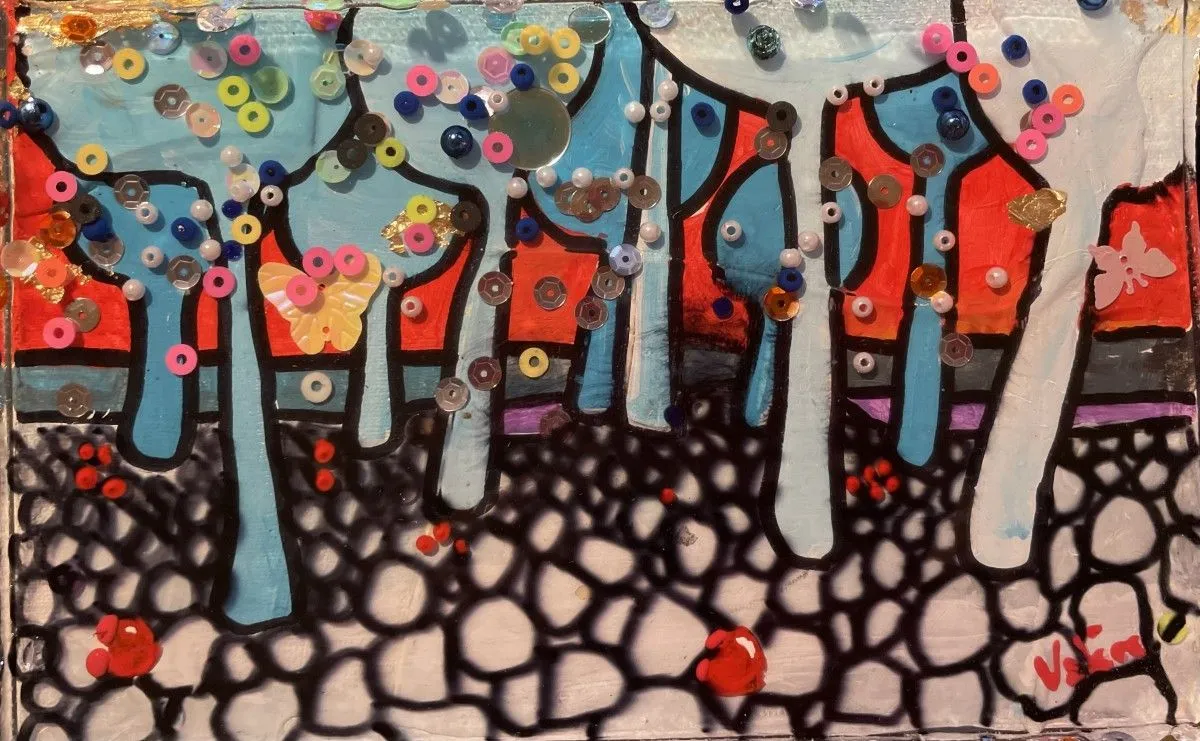 L'arrivée des Crabes rouges I, œuvre de laurent valere