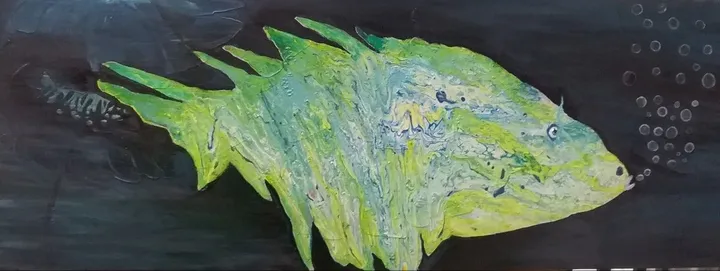 poisson de fond marin, œuvre de MarieAnnie Soleil