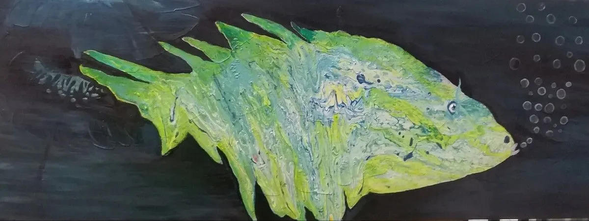 poisson de fond marin, œuvre de MarieAnnie Soleil