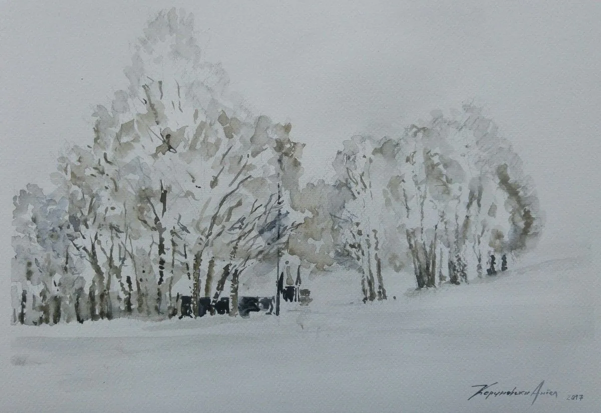 Mavrovo, artwork by Angel Korunovski