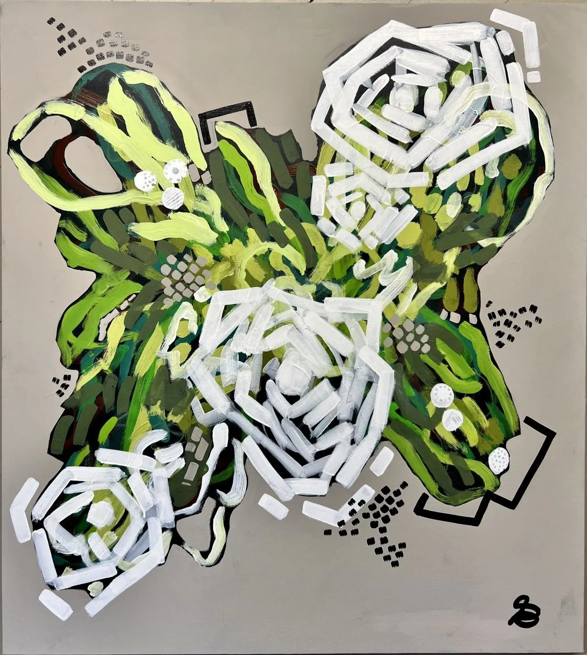 Paillage et feutre, œuvre de Stephanie Boulet